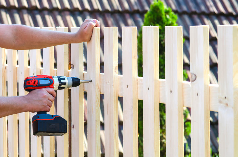 wood fence installation
