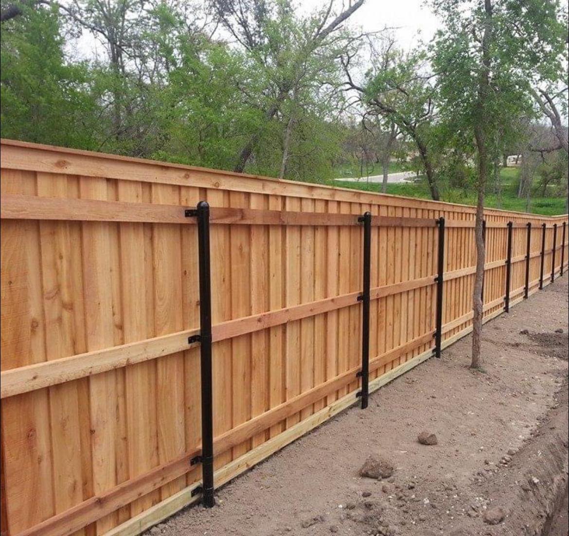 wood fence design